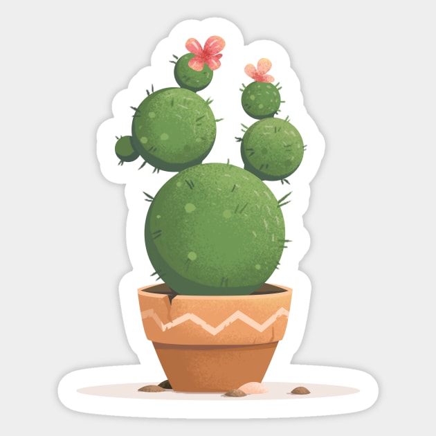 Mikkey the Cactus Sticker by lanaxxart